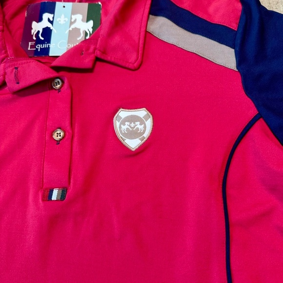 Equine Couture Carrington Short Sleeve Polo Style Riding Shirt - Picture 3 of 11